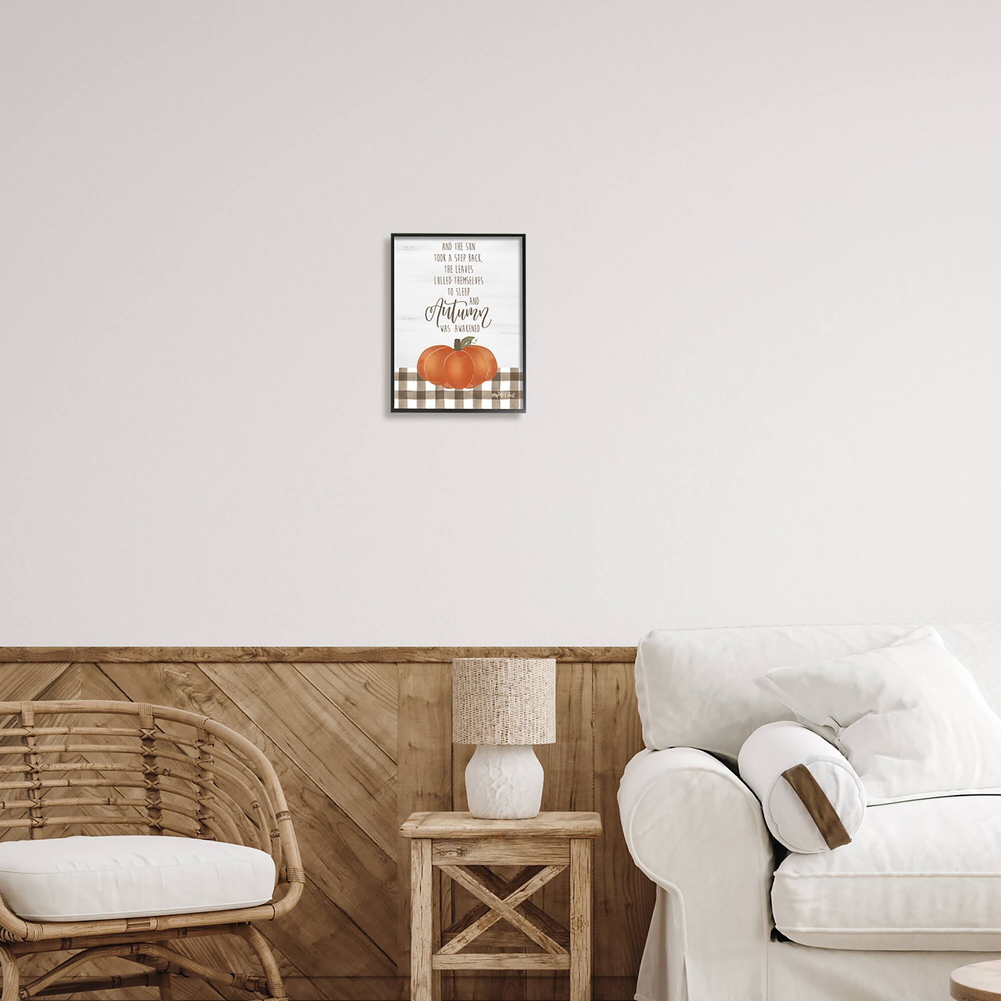 Stupell Industries Autumn Seasonal Phrase Framed Giclee Art